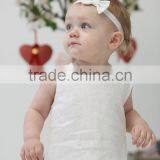 Summer Baby Girl Birthday Party Dress Children Frocks Designs Cotton Linen A-line Casual Dress Breathable Boutique Girl Clothing thumbnail-2