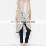 China Supplier Lady Draped Shawl Collar Vest Outer thumbnail-2