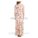 2017 OEM Hot Lady Sexy Floral Photo Maternity Nursing Wrap Dress thumbnail-2