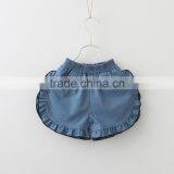 High Quality Pure Color Summer Girls Ruffle Shorts thumbnail-3
