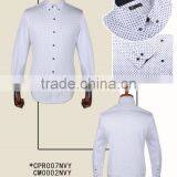 100% Cotton Dot Printing Button Downs Dress Men Shirts thumbnail-1