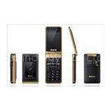 Dual SIM Card Flip Model Mobile Phones 850mAh With Four Frequency