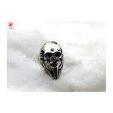 Eco-Friendly Skull Shape Metal Mens Silver Finger Rings Jewelry