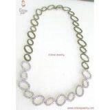 CZ (cubic Zirconia ) Necklace by Brass Metal thumbnail-1