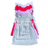 Wholesale Children Flutter Sleeveless Dress Baby Girls Cotton Ruffle Dressess Kids Boutique Clothes thumbnail-3