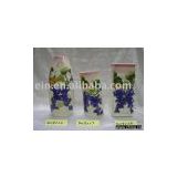 Керамический цветочный горшок, керамическая ваза для цветов (виноградный узор)