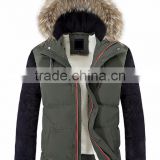 2017 High Quality Custom Waterproof Fur Hood Mens Woodland Winter Down Jacket