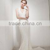 Mermaid Halter Neck Court Train With Elegant Lace Wedding Dress AS30602 thumbnail-1