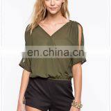 Outdoor New Model Simple Chiffon Style Blouse Women Wholesale thumbnail-2