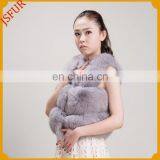 New Design Light Grey Real Silver Fox Fur Vest Women thumbnail-3