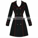 Ladies Double Breasted Short Gothic Punk Coat thumbnail-1