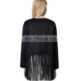 O Neck Tassel Hem Zipper Kettle Life Price Jacket for Women thumbnail-3