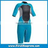 High Quality 2/3MM Neoprene CR Rubber Women Short Sleeve Super Stretch Shorty Wetsuit thumbnail-3