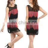 Hot Drill Professional Salsa Dress Costume With Shiny Waistband L-7035# thumbnail-1