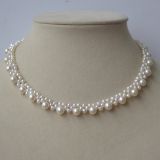 4-8mm Natural Freshwater Pearls Fancy Necklace Pearls Necklace Clavicle Chain Wedding Necklace