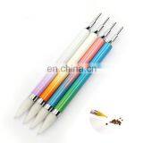 2 Head Gradient Handle Wax Dotting Pencil for Pick Up Nail Rhinestones Gel Applicator thumbnail-1