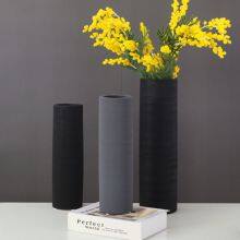 Retro Style Drawing Ceramic Vase, Softdecoration Vase For Living Room thumbnail-1