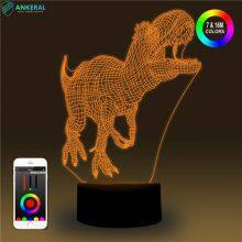 Dinosaur 3D LED Night Light APP Control 3D LED Night Lamp thumbnail-1