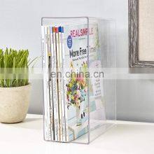 Clear Acrylic Magazine Holder for Office, Home thumbnail-2