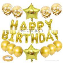 18 Inch Happy Birthday Happy New Year Letter Balloons Star Shape Set Party Supplies Wall Decorations Foil Balloons Set thumbnail-4