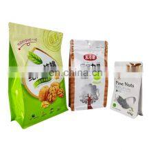 Custom Printed Stand Up Aluminum Foil Pouch For Packaging Snack And Nuts With Zipper