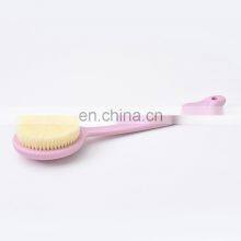 Bathroom Rubbing Back Silica Gel Long Handle Soft Fur Nylon Bristle Plastic BPA Free Scrubber Bath Brush thumbnail-3