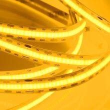 Cob Yellow Light Strip Led Led Chip Customize Logo DC24v 12v Flexible Yellow Color Led Cob Strip Blue Cob Led Strip Light thumbnail-3