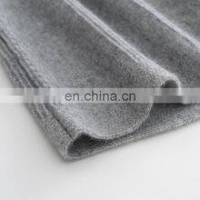 High Quality Ladies A-line Style Crew Neck Cashmere Dress Fall Winter Knee-Length With Yarn Dyed Technics thumbnail-4