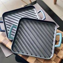 OEM Wholesale Cheap Price Health Cooking at Home Metal Cast Iron Classic Grill Pan for Family Steak Cast Iron Griddle Pan thumbnail-4