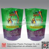 custom stand up super max protein food packaging bags