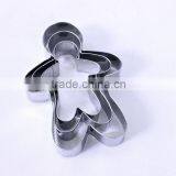 YangJiang Factory Manufature High Quality 3pcs Person Shape Stainless Steel Cake Tools