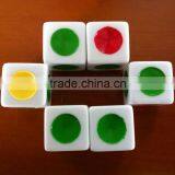 16MM Square Corner Big Circle Point Dice/Red Yellow Green Dice/personalized Dice thumbnail-2