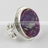 Wild Beauty !! Purple Copper Turquoise 925 Sterling Silver Ring, 925 Sterling Gemstone Silver Jewelry Wholesale, 925 Silver Ring
