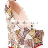 3 Color New Fashion Half Close Shoes Wedge Pumps Women High Heel Platform Shoes Pumps Lady Girl thumbnail-2