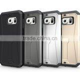 Premium Armored Tank Style Case Combo PC+TPU Kickstand Mobile Back Cover Case For Samsung Galaxy S6 With Screen Protector thumbnail-6