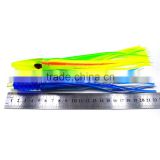 colorful ring Resin head with PVC skirt bait Big Game fishing lure sea trolling lure