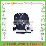 Black Dye Breathable Ice Hockey Jersey With Full Polyester thumbnail-1