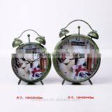 Antique Crafts Metal Small Table Clock For Sale