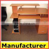 Hot Sale Morden Wooden Computer Table With Shelf/ Bookshelf