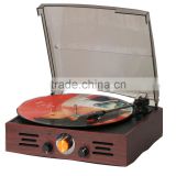 OKLY Belt-driven turntable record player with phono preamplifier