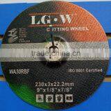 H537 China Factory Price 230*6*22mm Black/red Depressed Center Grinding Wheel for Metal/inox/stainless Steel thumbnail-2