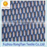 High Quality Bright Blue Polyester Tricot Binoculus Hole Mesh Fabric for Baby Products