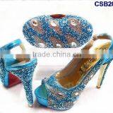CSB2083 2016 No.1 Sale New Fashion New Design Italian Style High Heel Shoes Bag With Rhinestone for Matching Cinderella Dress thumbnail-4