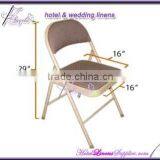 White Satin Folding Chair Covers, Ivory Satin Folding Chair Covers, Black Satin Folding Chair Covers in Wedding Events thumbnail-2