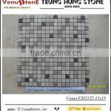 Crema Marfil and Emperador Mixed Marble Mosaic Tiles Tumbled thumbnail-2