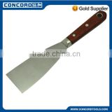 Scale Tang scraper with wooden handle, stainless steel blade