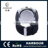 Stainelss Steel Back Rubber Band Fashion Quartz Mens Watch thumbnail-3