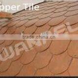 New Prducts on China Market, Fish Scale Asphalt Base Copper Roof Shingle thumbnail-3