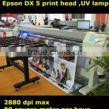 ZY UVE economical series flatbed printer with the DX5 print head and UV lamp 1.8m/2.5m/3.2m with eco solvent inks