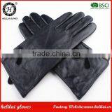 Factory Customized Fashion Ladies Black Leather Gloves in Winter thumbnail-1